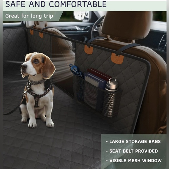 NEW Katziela Extended Back Car Seat Cover, Large, Black - Picture 7 of 14